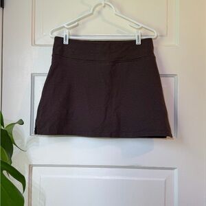 Pact Organic Cotton Fair Trade Chocolate Brown A-Line Mini Skirt